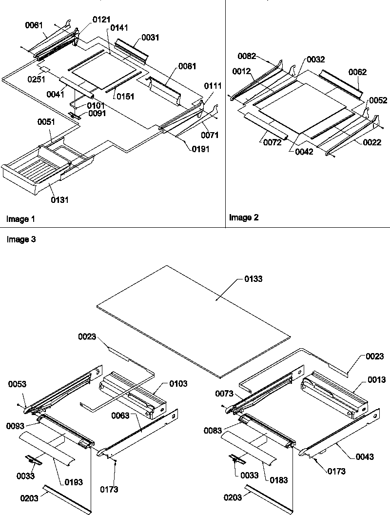 Amana TX19V2W-P1315802WW shelving assemblies diagram
