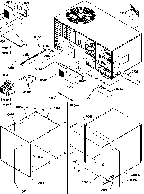 Amana PGB58B1352C/P1183311C outer cabinet diagram