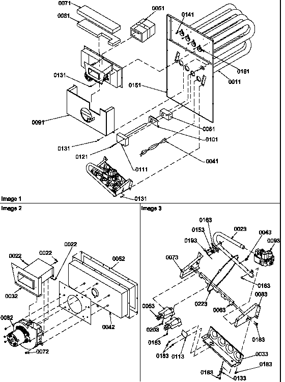 Amana PGB58B1352C/P1183311C heat exchanger/collector box/manifold diagram