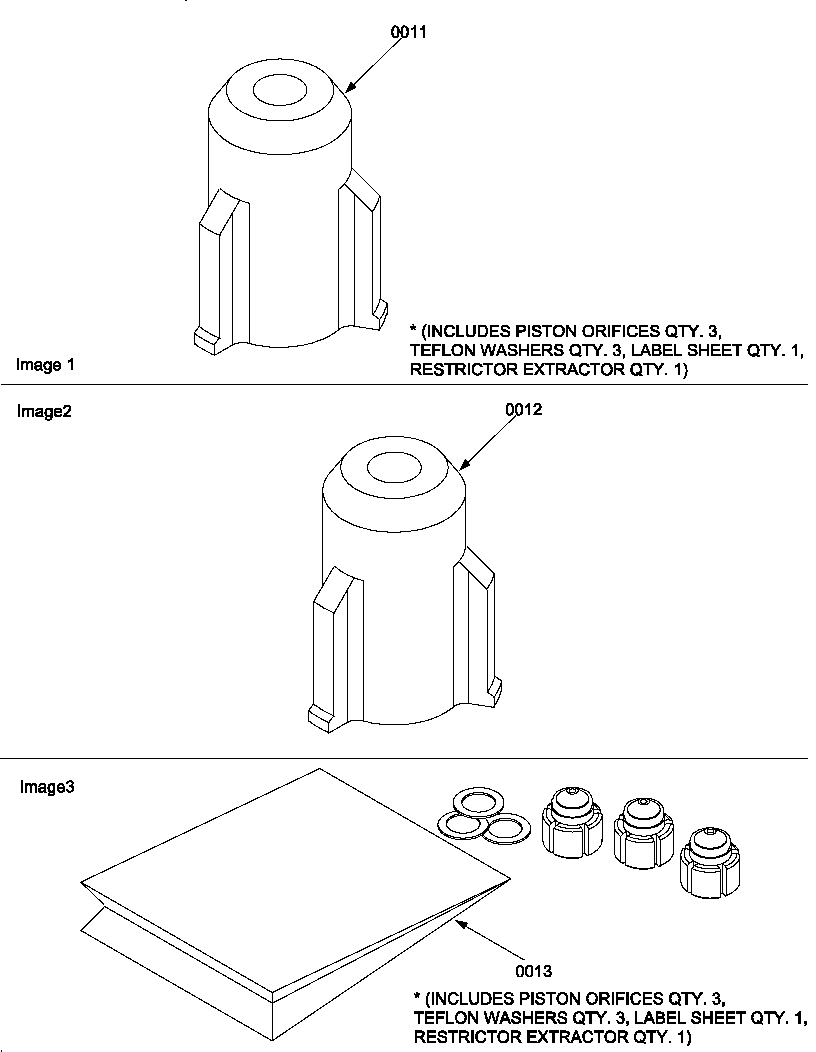 Amana ROK076A/P1208409C rstrctor orifice(rok01a)&remote orifice kits(rok__a) diagram