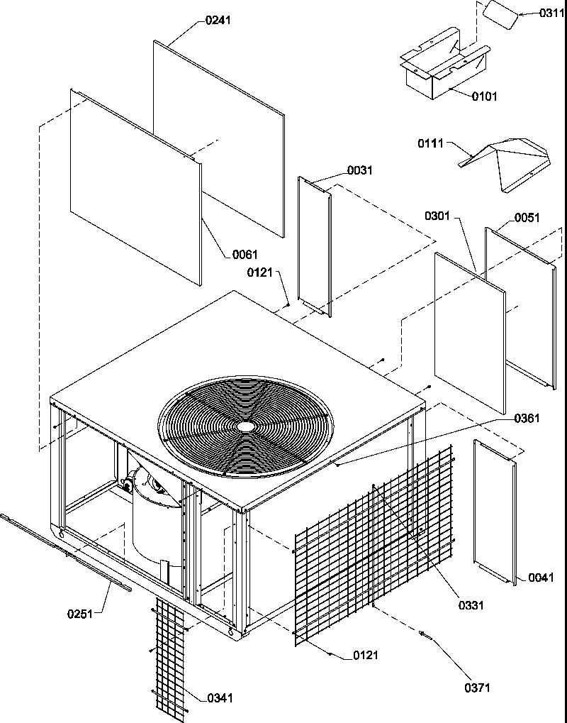 Amana PGD42C0902D/P1204308C outer case diagram