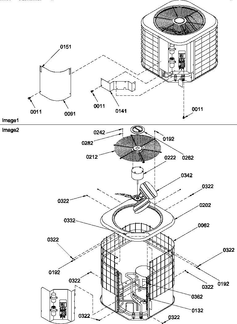 Amana RCB48B2A/P1223306C control cover/cabinet/top diagram