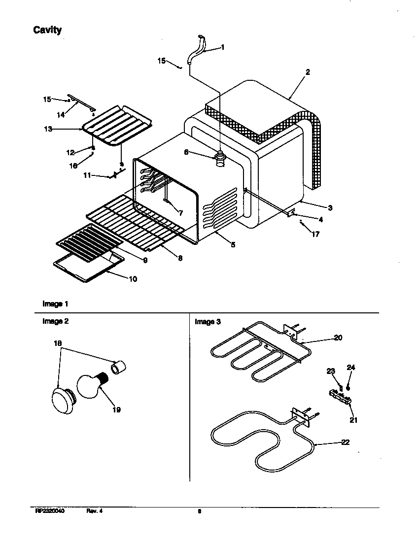 Amana ART6510WW/P1143630NWW cavity diagram