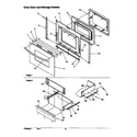 Amana ART6510WW/P1143630NWW oven door and storage drawer diagram