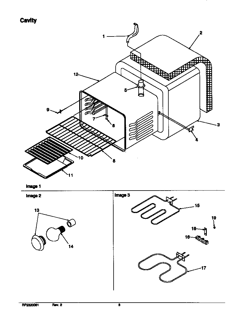 Amana ART6112LL-P1143610NLL cavity diagram