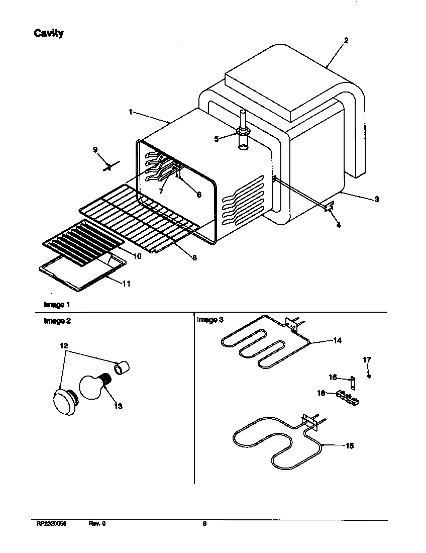 Amana ARR6102W-P1143499NW cavity diagram
