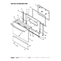 Amana ARR6102W-P1143499NW oven door and decorative panel diagram