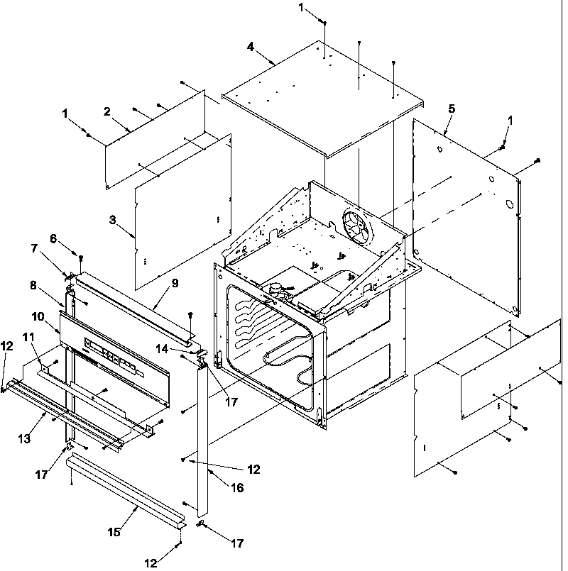 Amana AOCS2740WW-P1132358NWW cabinet diagram