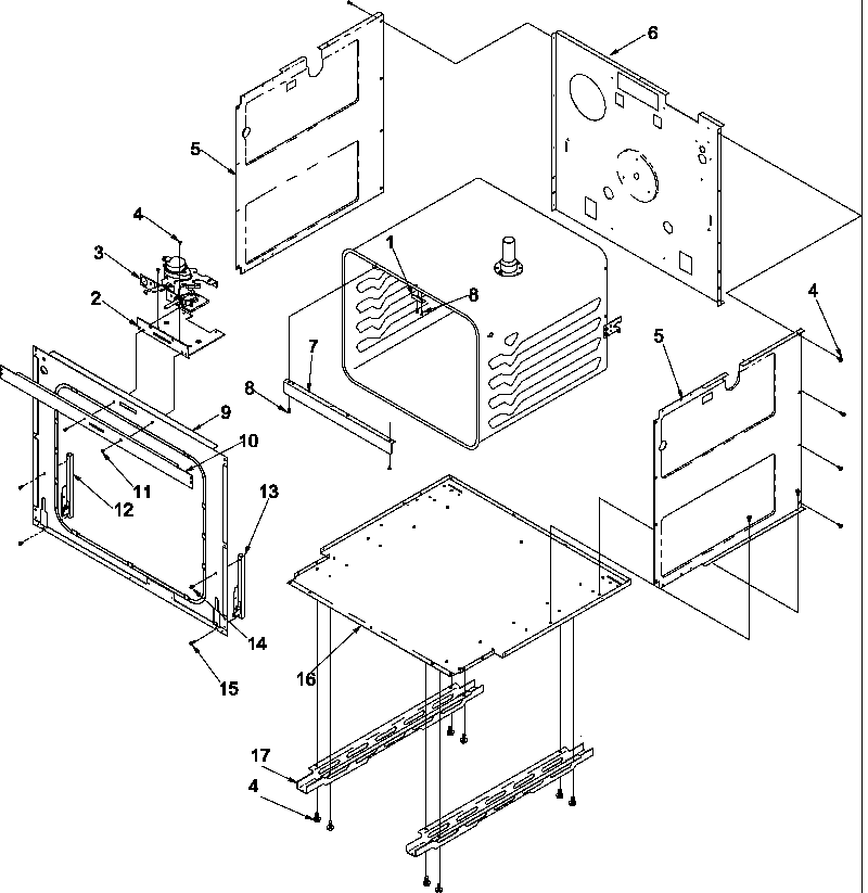 Amana AOCS2740WW-P1132358NWW main front diagram