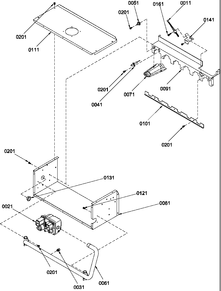 Amana GUIC140DA50/P1222508F manifold assembly diagram
