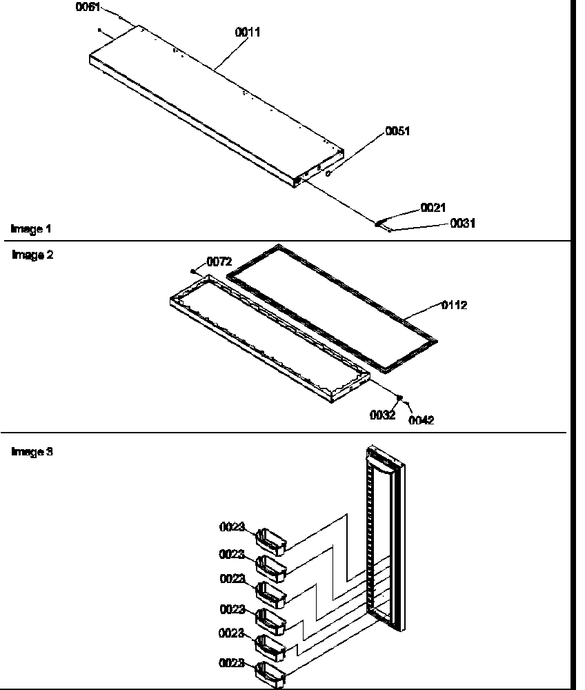 Amana 58637-P1317501WL freezer door diagram