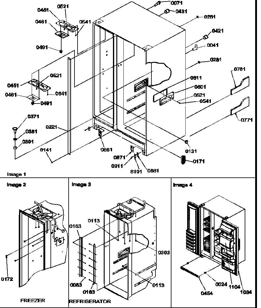 Amana 58637-P1317501WL cabinet parts & toe grille diagram