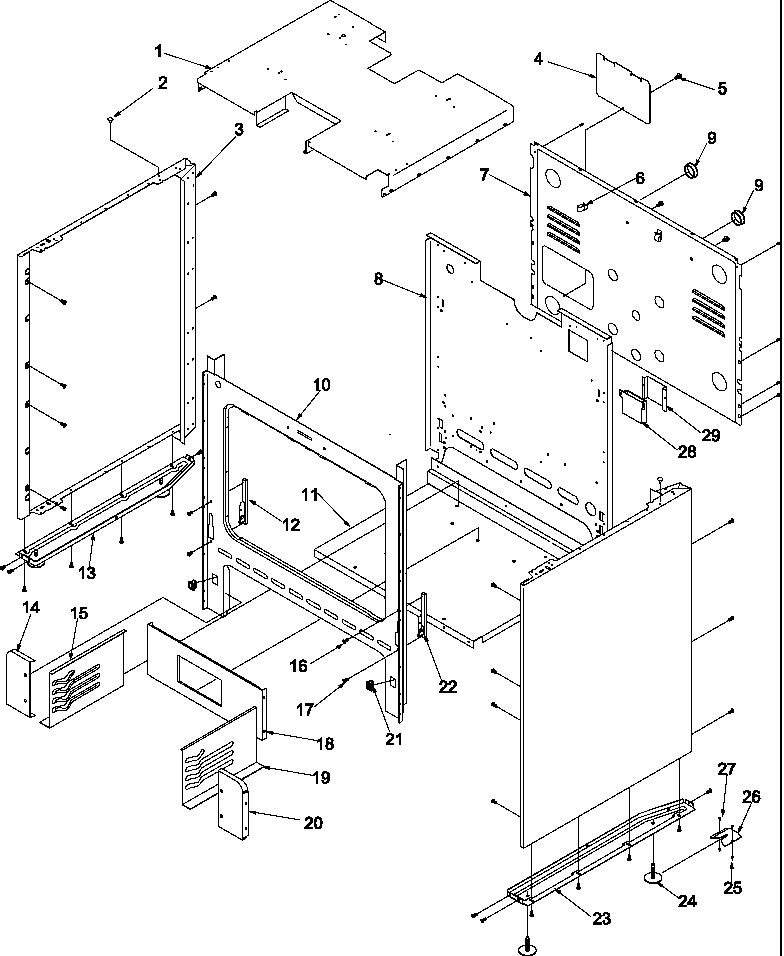 Amana ARG3600WW-P1143336NWW cabinet diagram