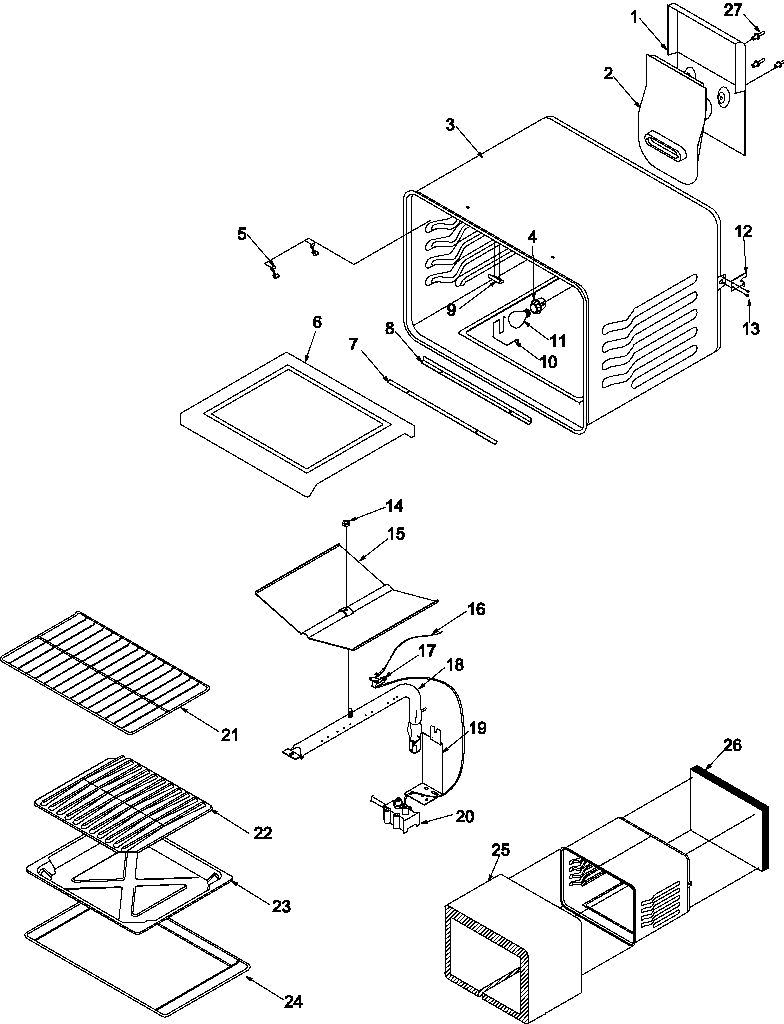 Amana ARG3600WW-P1143336NWW cavity diagram