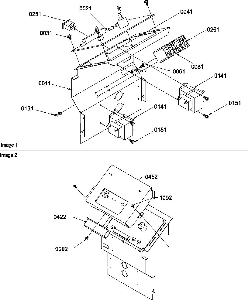 Amana PTC094A00FB/P1225413R control panel diagram