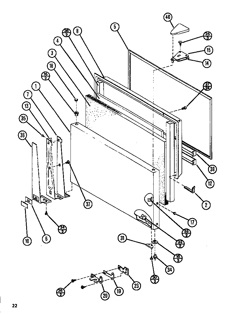 Amana TLI20N-P1106222W door (tl20n/p1106213w) (tl20n/p1106214w) (tli20n/p1106222w) (tli20n/p1106223w) diagram