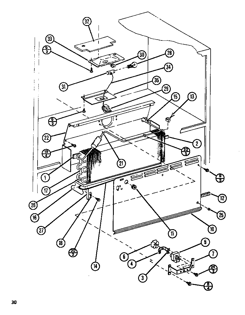Amana TLI20N-P1106222W evaporator (tl20n/p1106213w) (tl20n/p1106214w) (tli20n/p1106222w) (tli20n/p1106223w) diagram