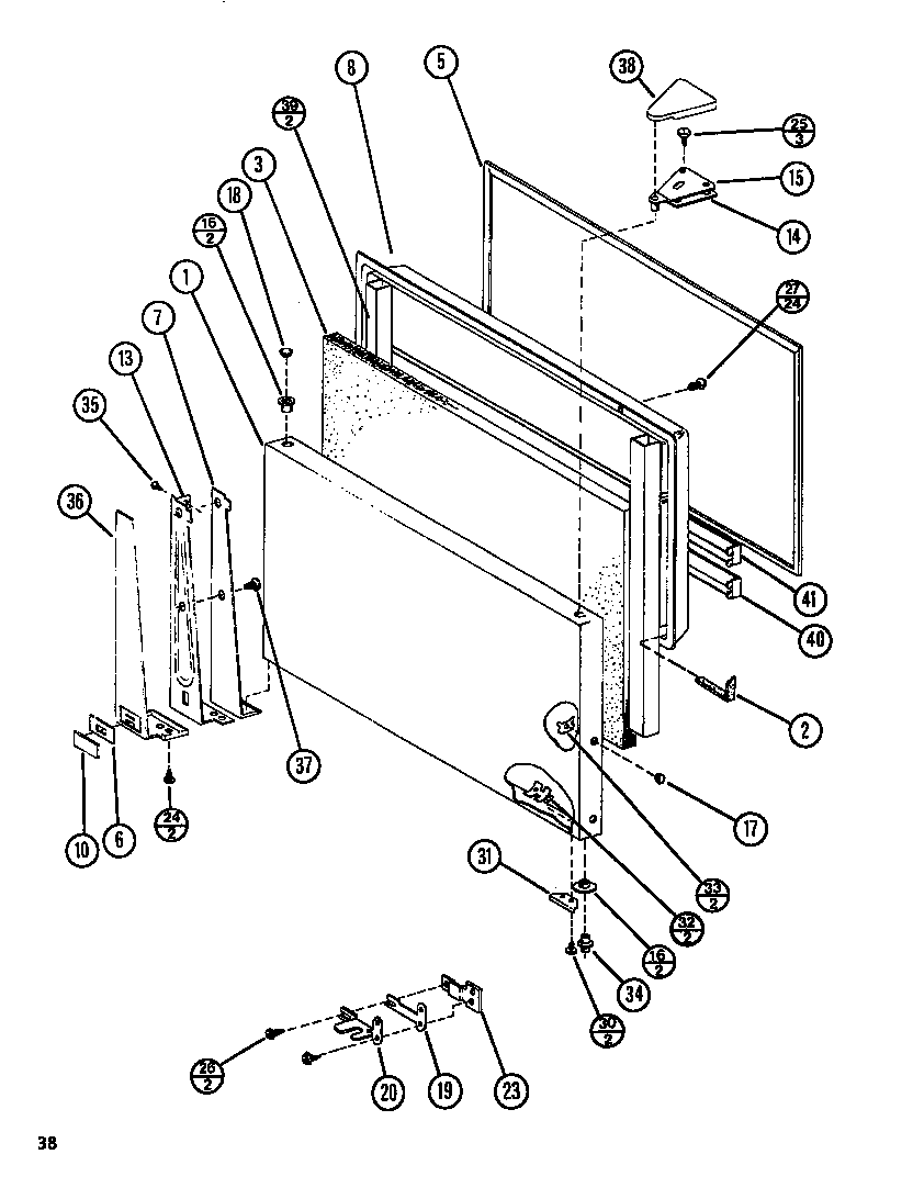 Amana TLI20N-P1106222W door (tl22n/p1106215w) (tli22n/p1106224w) diagram