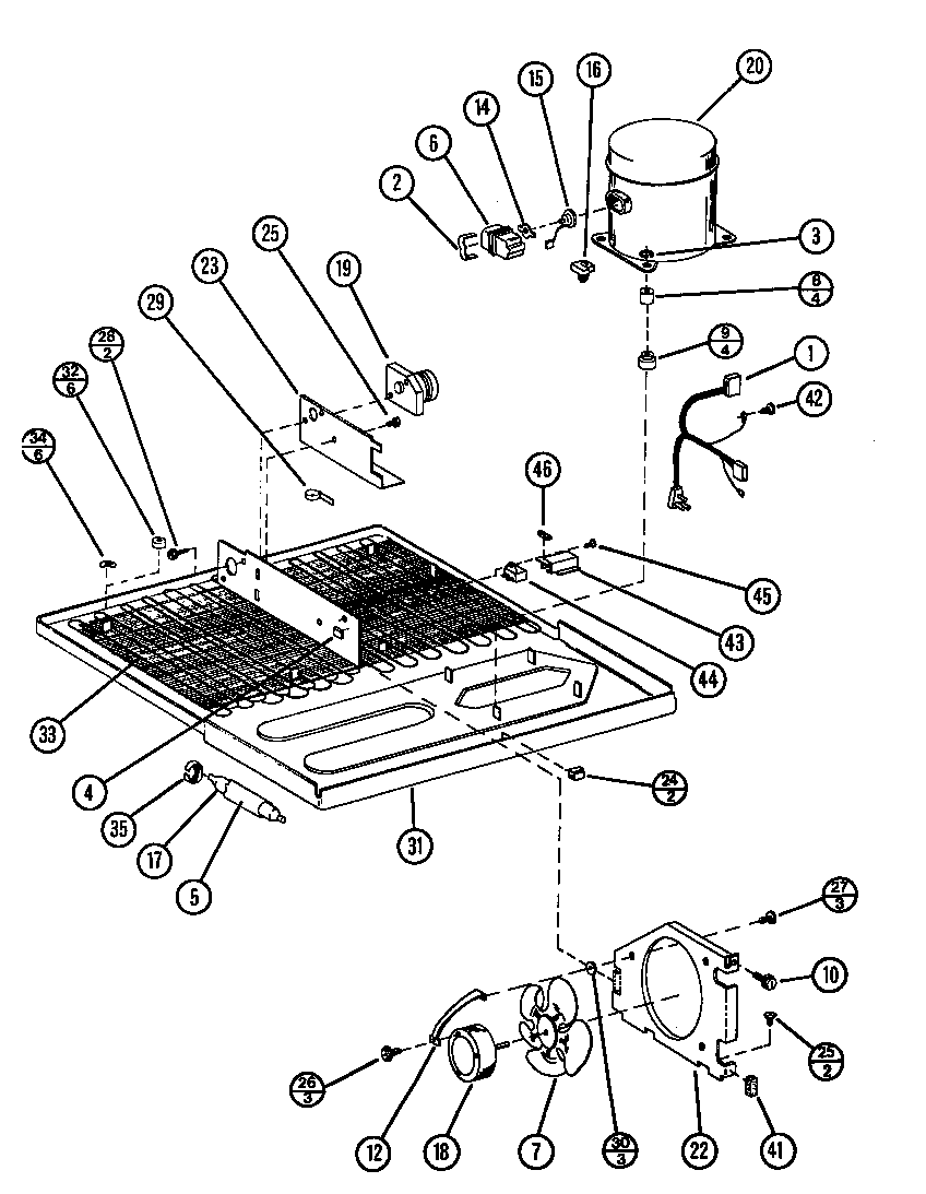 Amana TLI20N-P1106222W condenser (tl22n/p1106215w) (tli22n/p1106224w) diagram