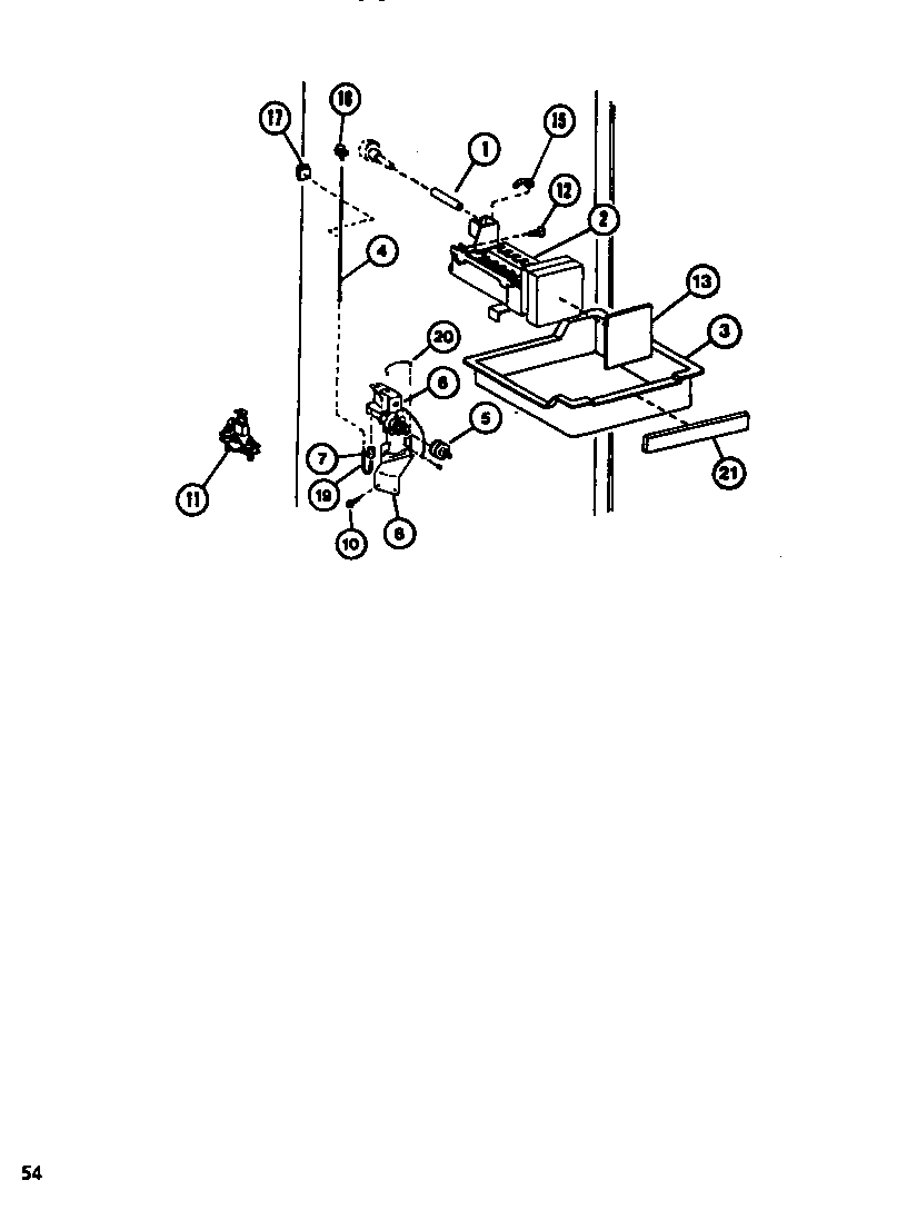 Amana TLI20N-P1106222W add on ice-maker diagram