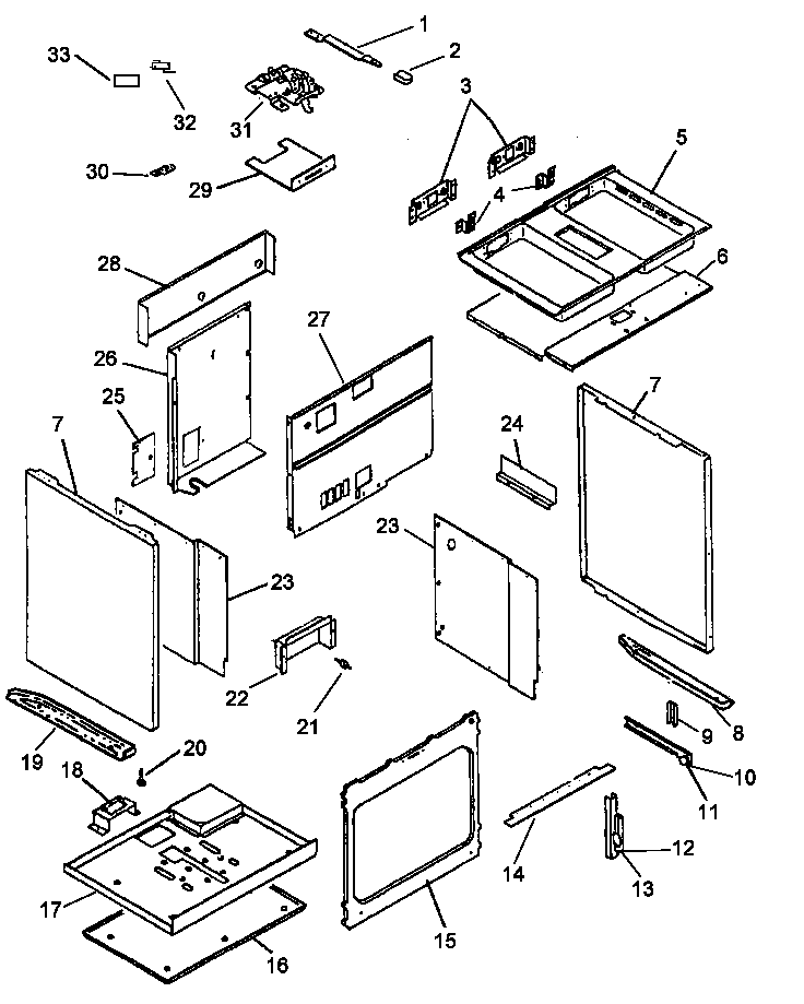 Amana AGDS901E/P1131821NE oven assembly diagram