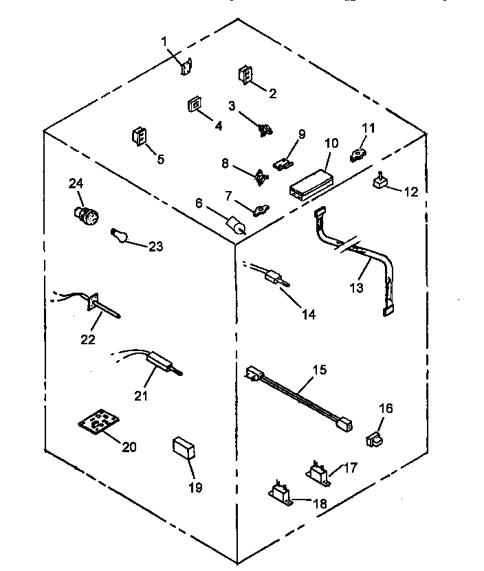 Amana AGDS901E/P1131821NE electrical components diagram
