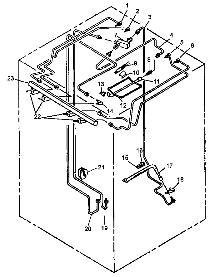 Amana AGDS901E/P1131821NE gas components diagram