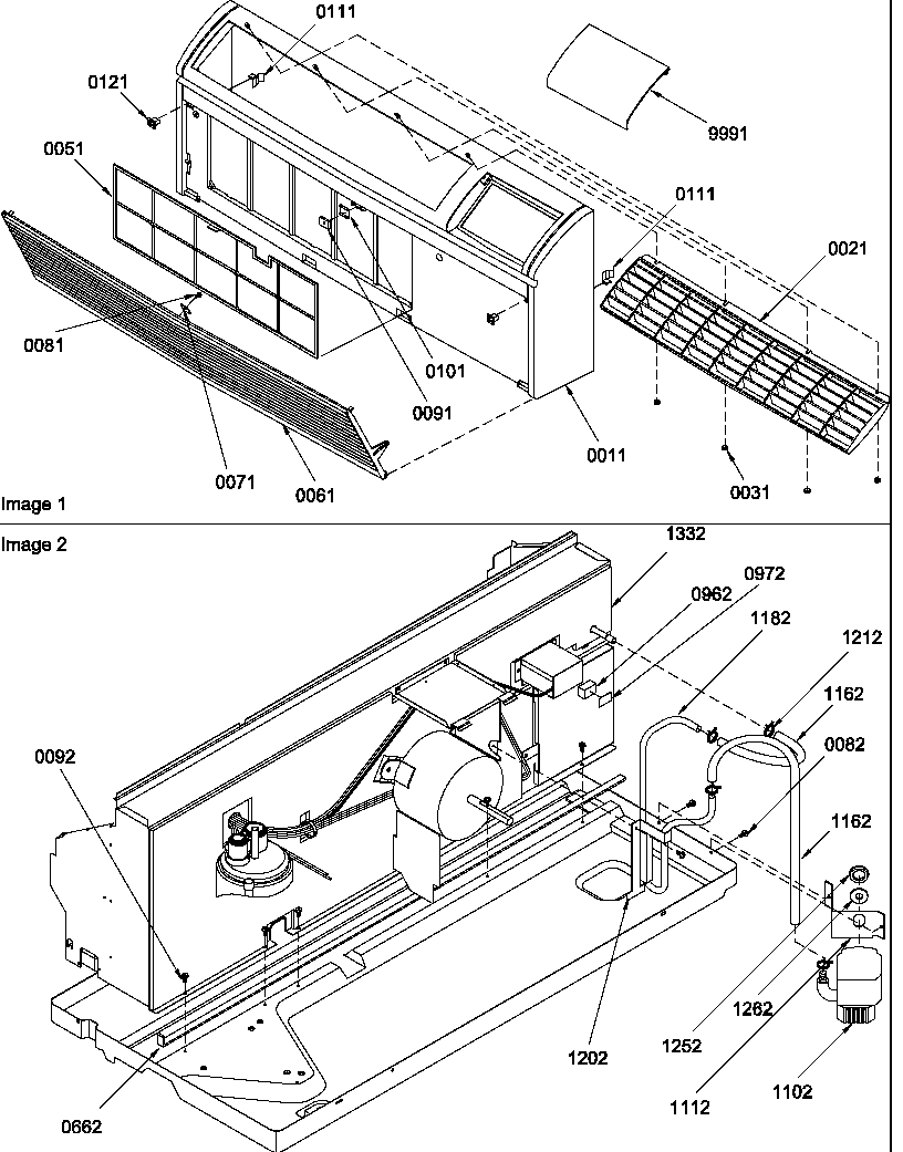 Amana PTH123A50LB/P1225802R front/chassis diagram