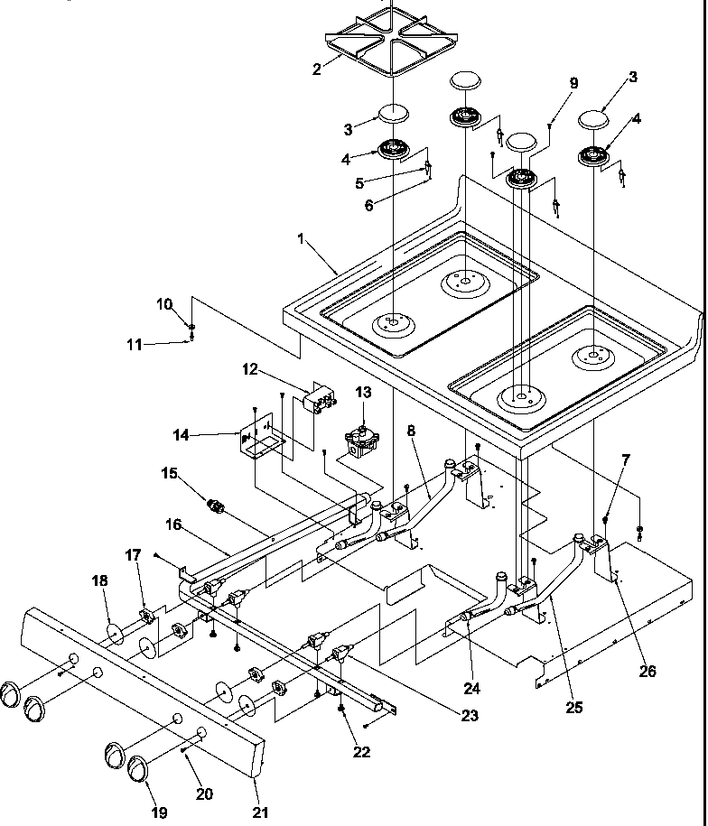 Amana ARG7102W-P1143338NW main top diagram
