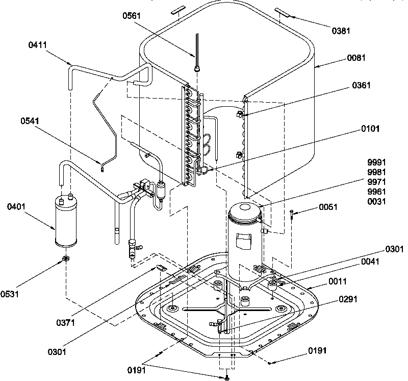 Amana RHA42B2A/P1221505C condenser diagram