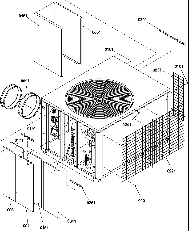 Amana PHD24C02E/P1224301C outer cabinet diagram
