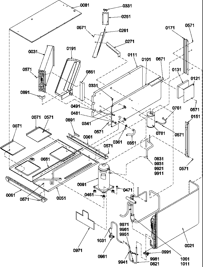 Amana PHD24C02E/P1224301C internal components diagram
