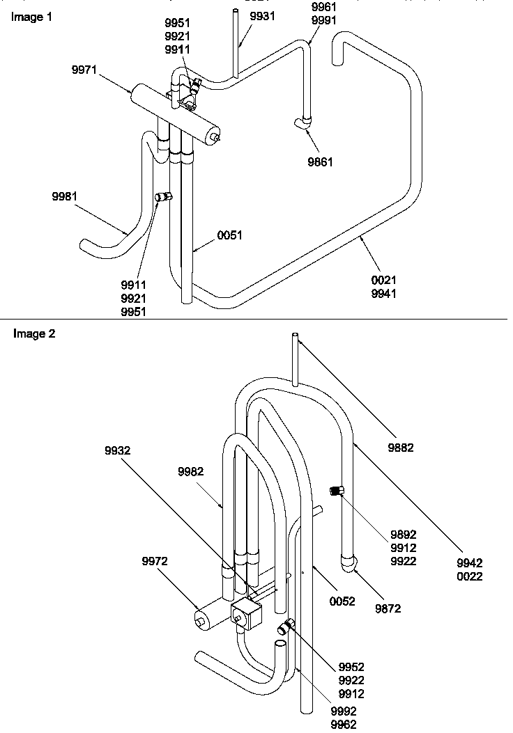 Amana PHD24C02E/P1224301C reversing valve weldment diagram