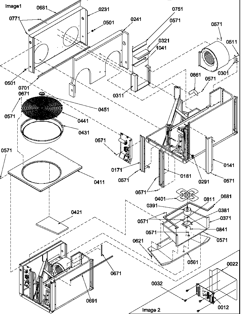 Amana PHD24C02E/P1224301C internal components diagram