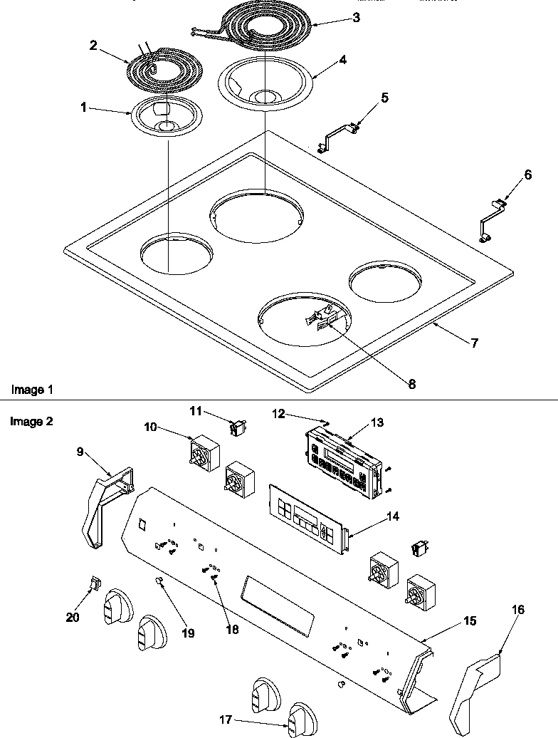 Amana ARRS6550LL/P1130647NLL main top and backguard diagram