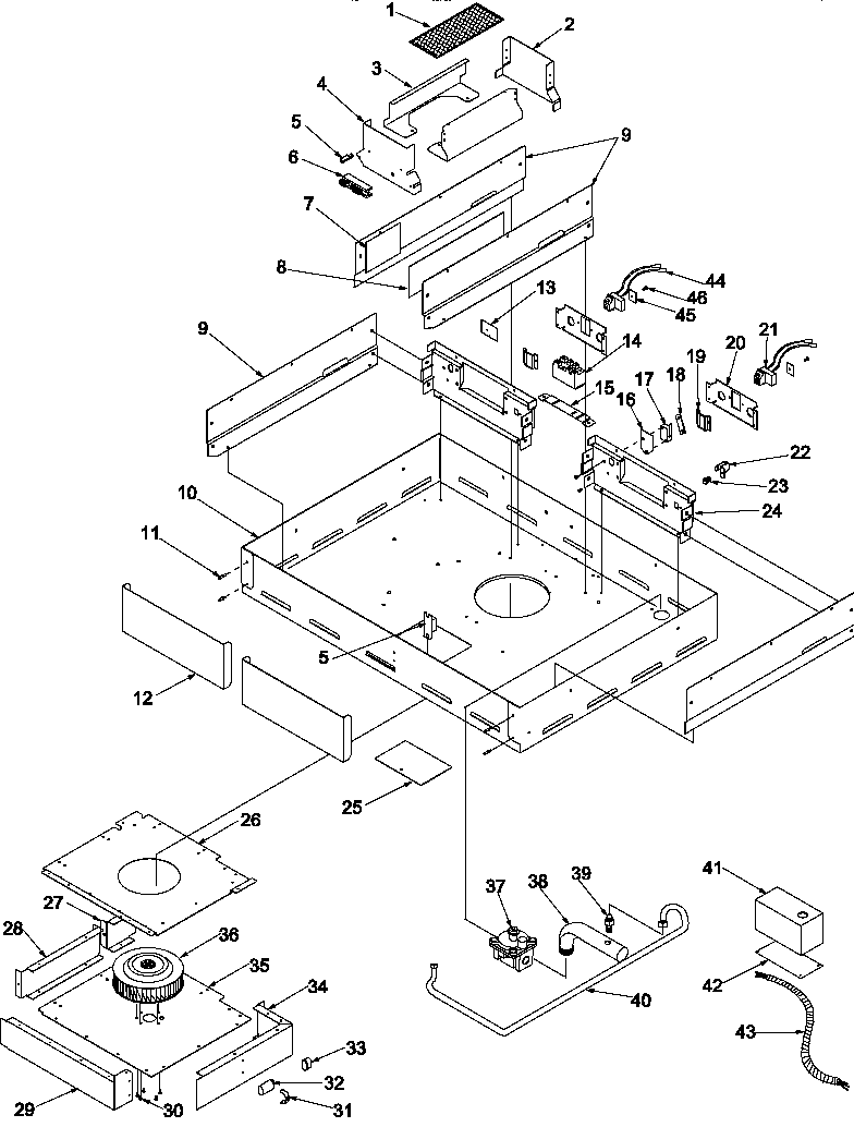 Amana AKGD3060SS/P1131629NSS cavity diagram