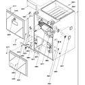Amana GUCA090AX40/P1227504F cabinet assembly and blower mounting diagram