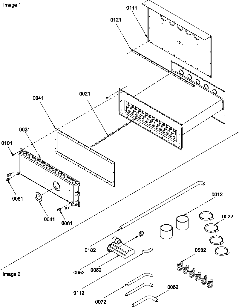 Amana GUCA045AX30/P1219301F recupe coil assembly diagram