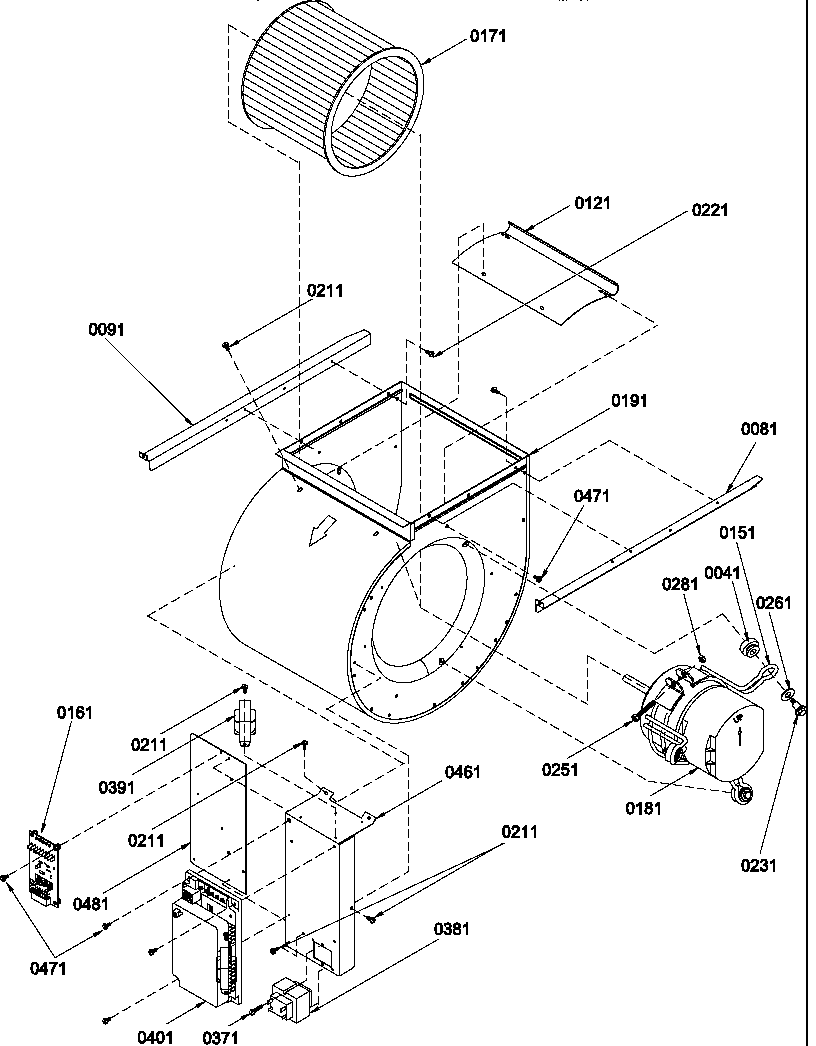 Amana GUIV090DX50/P1227405F blower diagram