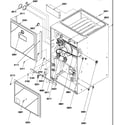 Amana GCCA070AX40/P1227603F cabinet assembly and blower mounting diagram