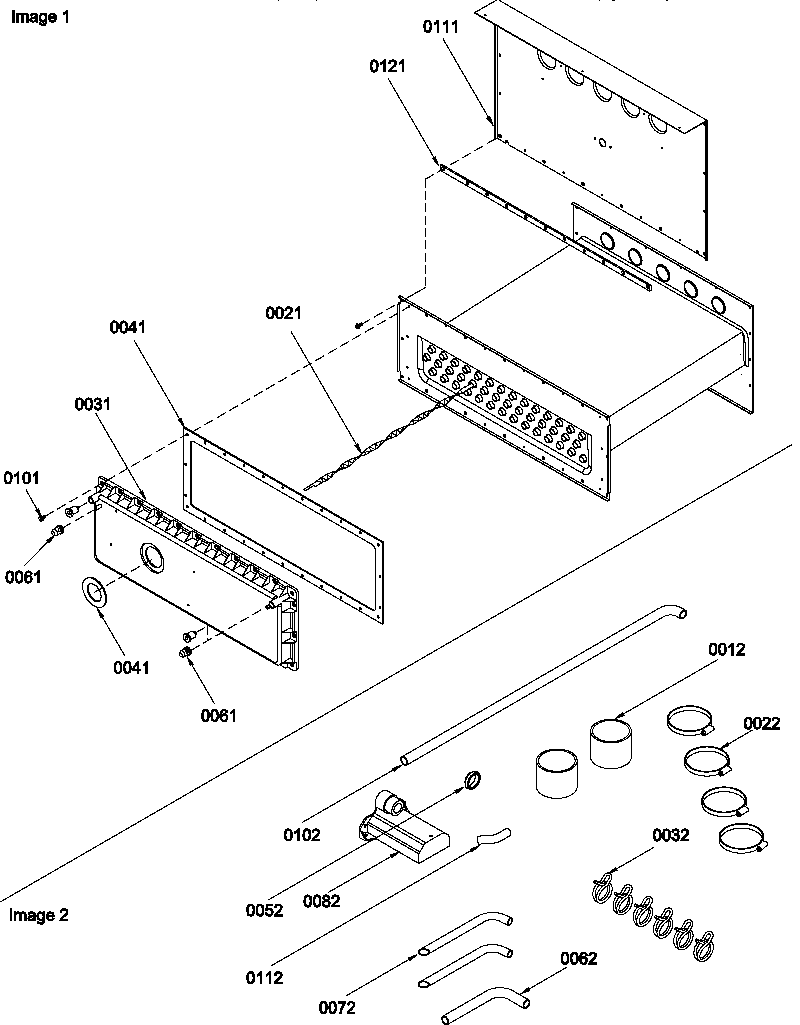 Amana GCCA090AX50/P1227605F recupe coil assembly diagram