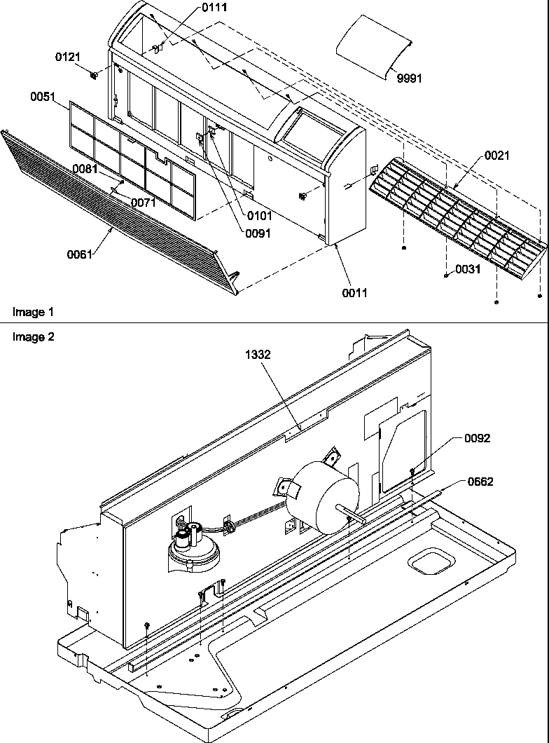 Amana PTH123A50MA/P1223549R front/chassis diagram