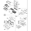 Amana BH20TL-P1317003WL shelving assemblies diagram