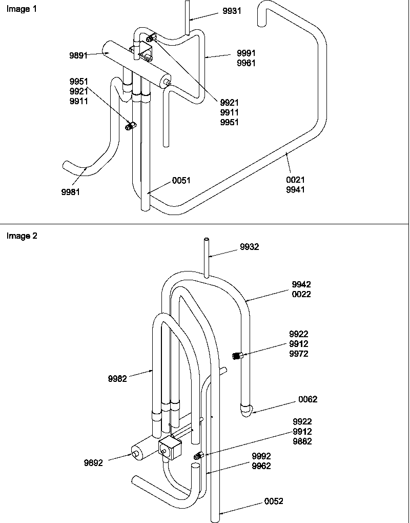Amana PHB60C02E/P1220106C reversing valve weldment diagram