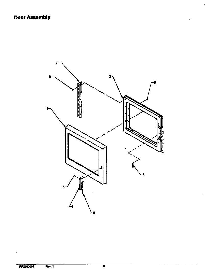 Amana RC27-P1198618M door assembly diagram