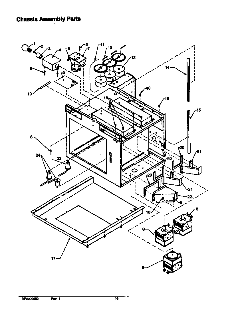 Amana RC27-P1198618M chassis assembly parts diagram