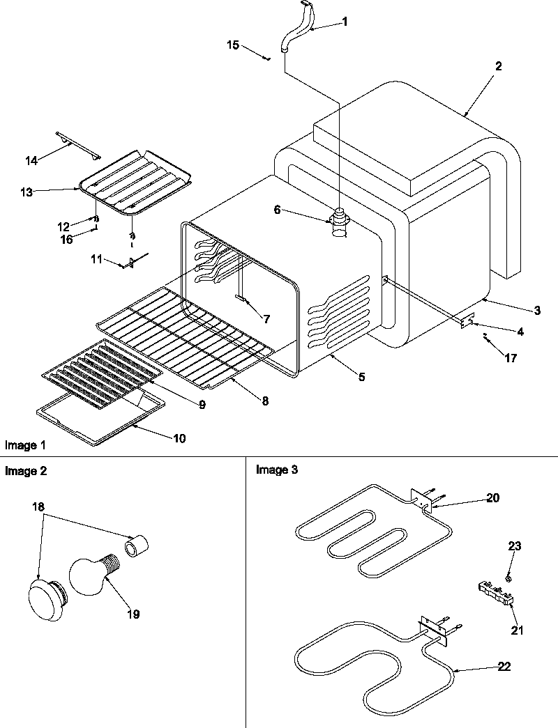 Amana ZRT6510WW/P1143646NWW cavity diagram