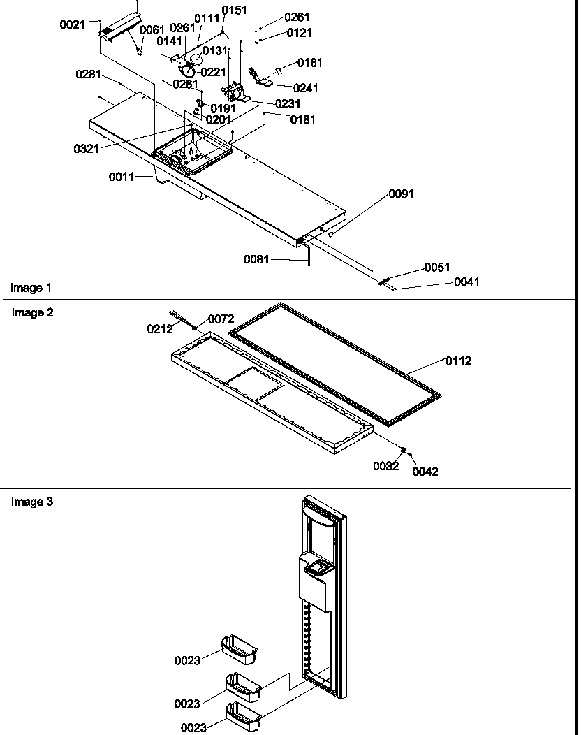Amana SRDE528VW-P1320403WW freezer door diagram