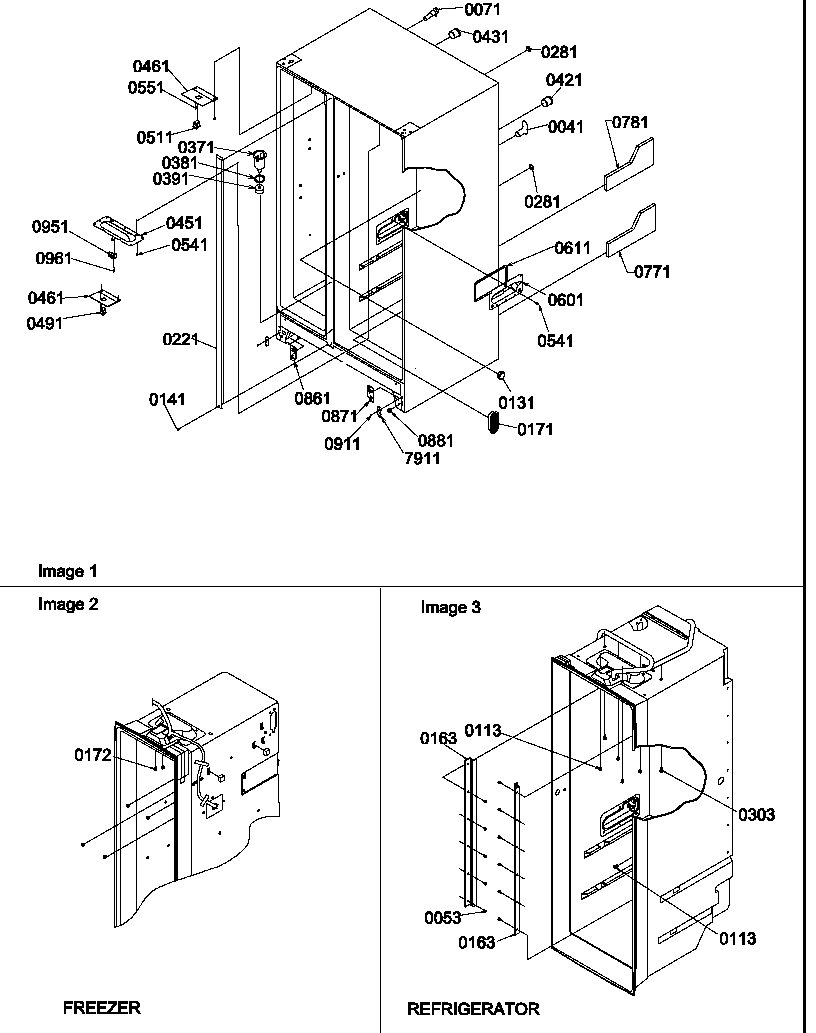Amana SRDE528VW-P1320403WW cabinet parts diagram