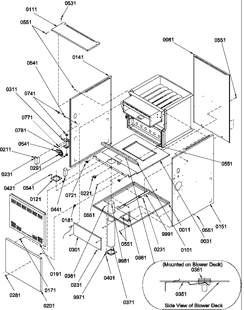 Amana GCIC090DX30/P1226804F cabinet assembly diagram